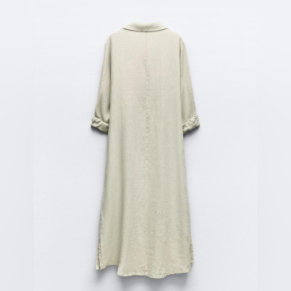 NWOT ZARA TUNIC LINEN DRESS SIZE S OVERSIZED - Picture 7 of 17